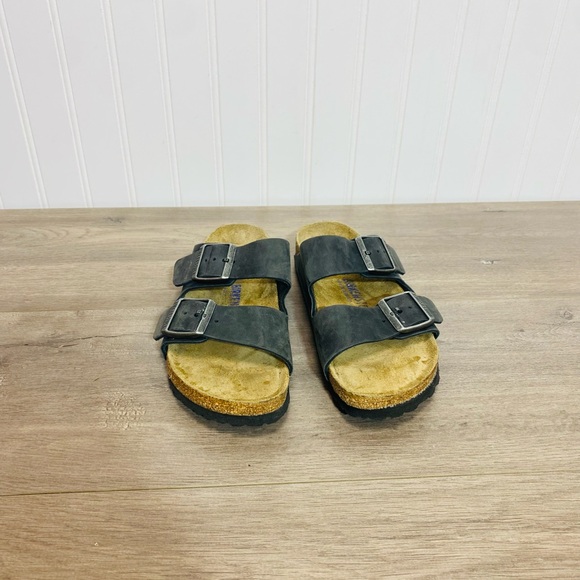 Use women Birkenstock Arizona Soft Footbed Sandals Suede leather size 37 - Picture 2 of 12